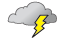 Cloudy and humid; a couple of afternoon thunderstorms